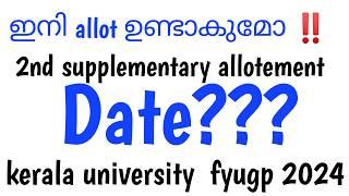 #fyugp degree admission kerala university supplementary allotment