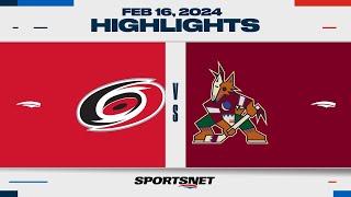 NHL Highlights  Hurricanes vs. Coyotes - February 16 2024