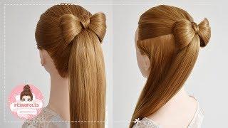 EASY HAIRSTYLES WITH BRAIDED TIE