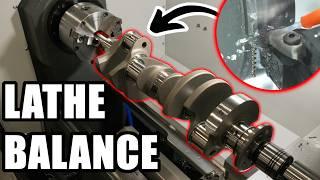 CNC Lathe Turn BALANCING A V8 Crankshaft ... It Did NOT Go Well