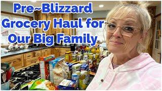 FAMilY OF 10 PREBLiZZARD GROCERY HAUL ️