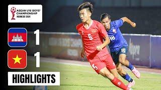 Highlights Cambodia U16 vs Vietnam U16  ASEAN U16 BOYS CHAMPIONSHIP INDONESIA 2024