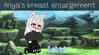 Anyas breast enlargement  Giantess growth animation 