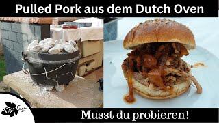 Pulled Pork aus dem Dutch oven  Pulled Pork Burger