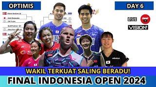 JADWAL FINAL INDONESIA OPEN 2024 DAY 6CHINA PASTI JUARA UMUM #indonesiaopen2024