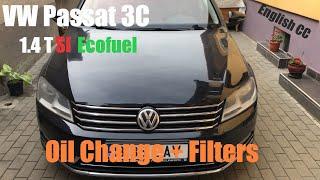 VW Passat 3C 1.4 TSI - Ecofuel DIY Oil Change \ Schimbare ulei + filtre