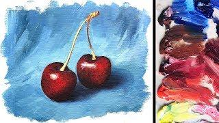 Oil Painting Basics Tutorial For Beginners  Realistic Cherries