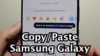 How to Copy & Paste Text Message Samsung Galaxy S24 Ultra