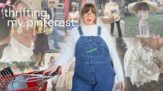 thrift with me for my SPRING 2024 pinterest inspo  a gooood haul + styling heheh
