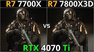 RYZEN 7 7700x vs RYZEN 7 7800X3D  Test in 18 Games  RTX 4070 Ti