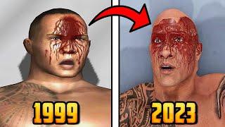 The Evolution Of Being Busted Open in WWE Games  - WWE 2K23