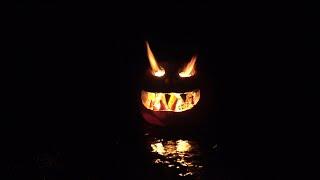 Infernal Flaming Jack-o-Lantern with Powerful Scary Halloween Sounds