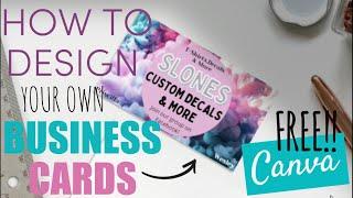 HOW TO MAKE YOUR OWN BUSINESS CARDS FOR FREE