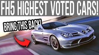 Forza Horizon 5 HIGHEST VOTED CARS YOU WANT IN AN UPDATE