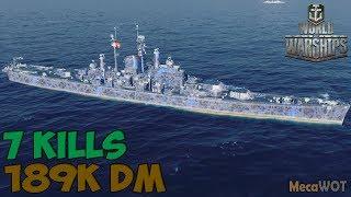 World of WarShips  Des Moines  7 KILLS  189K Damage - Replay Gameplay 1080p 60 fps