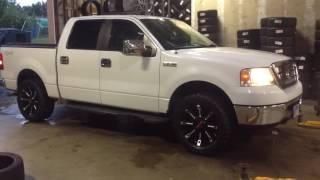 2003 ford f 150 on 20 worx wheels and 33 12.50r 20 tires stopped by RimTyme Richmond