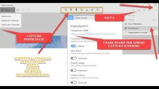 Catturare tutto o parte dello schermo di Windows 10 anche a mano libera