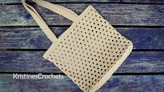 Crochet Honeycomb Tote Bag Tutorial - Easy Pattern