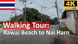 Walking Tour from Rawai Beach to Nai Harn Phuket 4K 50FPS