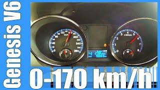 Hyundai Genesis Coupé 300 HP 3.8 V6 0-170 kmh NICE Acceleration Test Autobahn