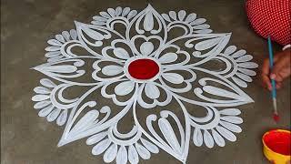 very simple alpona design  laxmi puja alpona design  new diwali rangoli designs 2024