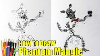 How to draw Phantom Mangle FNAF Как нарисовать Фантом Мангл ФНАФ