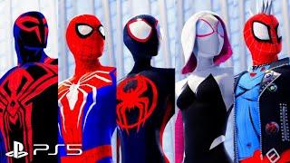 Spider-Verse Suit Pack vs Rhino Boss Fight Ultimate Difficulty - Spider-Man PC Mods