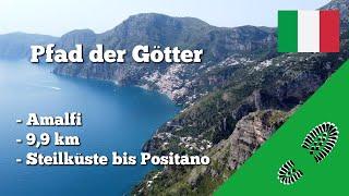 Wanderung Pfad der Götter Amalfi -Küste 99km. Von Bomerano nach Positano. Schönster Weg Italiens