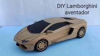 how to make a Lamborghini car with cardboard  DIY crafts  #craft #lamborghini #cardboardcraft