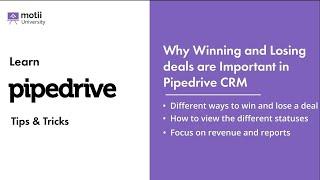 Why Winning and Losing deals are Important in Pipedrive CRM