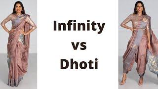 Infinity Drape vs Dhoti  How to wear Saree for Beginners  Easy Saree Draping Tutorial  Tia Bhuva