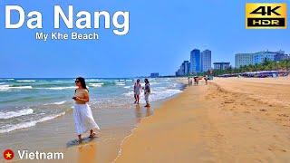 Da Nang Walking Tour｜Daytime Walk in My Khe Beach｜Vietnam｜4K HDR