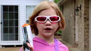 Nerf Blaster Battle  Eli and Liam vs Jillian and Addie