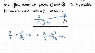 Open Channel Flow Energy Considerations Example  Fluid Mechanics