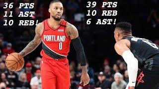 Damien Lillard vs Russell Westbrook Great Duel 1292020