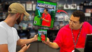 Returning Games with Employees Pictures on Them Prank