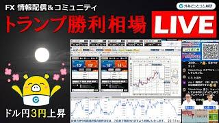 FX実践解説、トランプ勝利相場でドル円は３円上昇、今後の焦点など（2024年11月6日