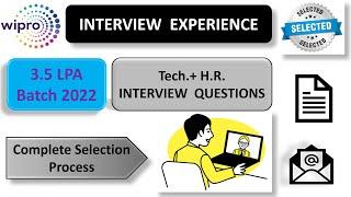 How I Cracked Wipro ?  3.5 LPA  Complete selection Process  #wipro  #Interview Experience 