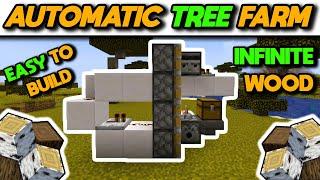 EASIEST Automatic AFK Wood Farm Tutorial Java & Bedrock - Minecraft 1.21