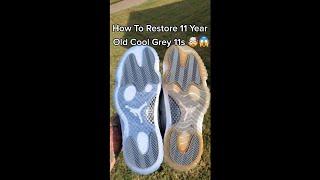 How To Unyellow Air Jordan 11 Cool Grey Icy soles 