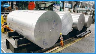 Aluminium Smelting and Casting Process. Mass Production Process Of Aluminium Products