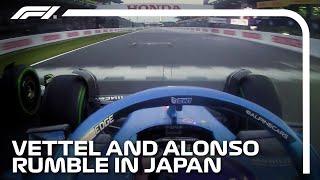 Alonso and Vettels Crazy Battle To The Line  2022 Japanese Grand Prix