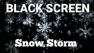 BLACK SCREEN  Snow Storm Relaxation Sleep sound