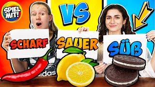 SÜß vs. SAUER vs. SCHARF CHALLENGE mit Kathi & Dania