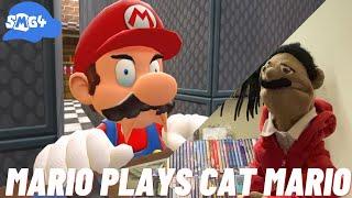 SMG4 Mario Plays Cat Mario But Every Time He Dies The Walls Close In Reaction Puppet Reaction