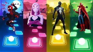 Spiderman vs Spider Gwen vs Black Spiderman vs Spiderman No Way Home  Tiles Hop EDM Rush