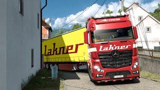 Maneuvering Through Tight Narrow road - Euro Truck Simulator 1.50 #ets2