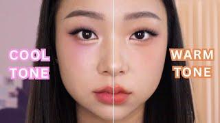 COOL TONE VS WARM TONE COMPARISON MAKEUP  monolid asian makeup