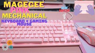 UNBOXING MAGEGEE PINK MECHANICAL KEYBOARD AND GAMING MOUSE  BEST AFFORDABLE MECHANICAL KEYBOARD