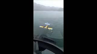 Bafa Gölüne düşen uçak.